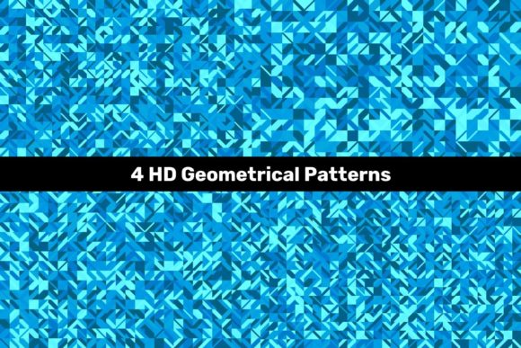 4 HD Blue Geometrical Patterns: A Versatile Resource for Designers and Creatives