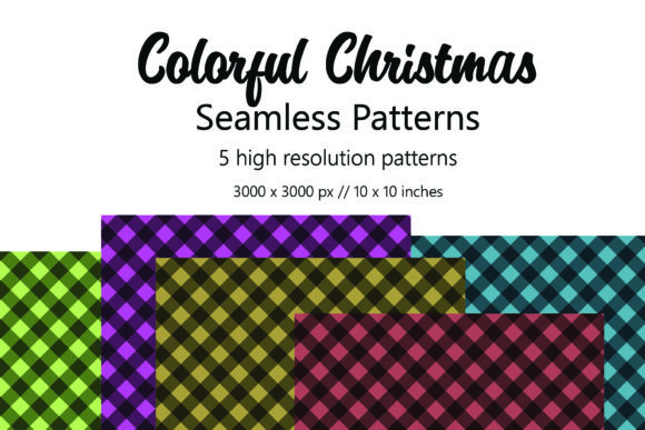 Colorful Christmas Seamless Patterns: A Versatile Digital Resource for Creative Projects