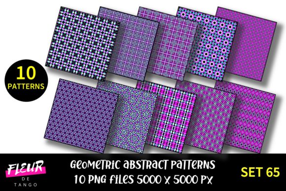 Exploring the Versatility of Geometric Patterns Digital Paper Set 65