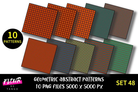 Exploring the Versatility of Geometric Patterns Digital Paper Set 48