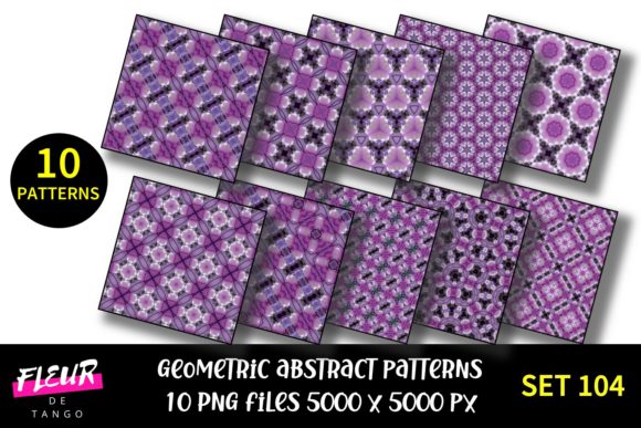 Geometric Patterns Digital Paper Set 104: A Versatile Resource for Creative Projects
