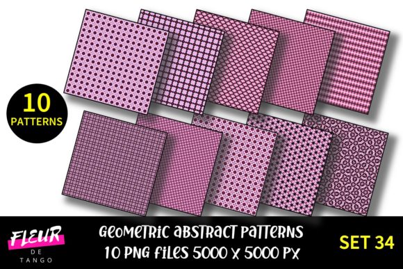 Geometric Patterns Digital Paper Set 34