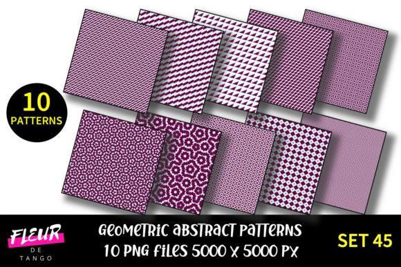 Geometric Patterns Digital Paper Set 45